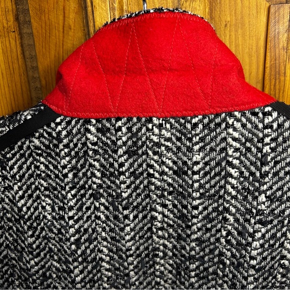 RAG & BONE Ames Linton Blazer Jacket Black White Herringbone Tweed Size 12 EUC - Picture 10 of 16